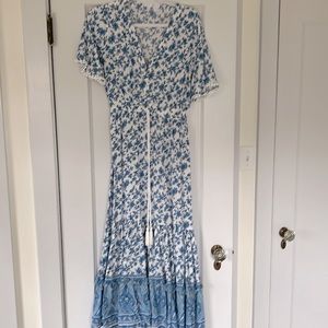 Blue floral dress